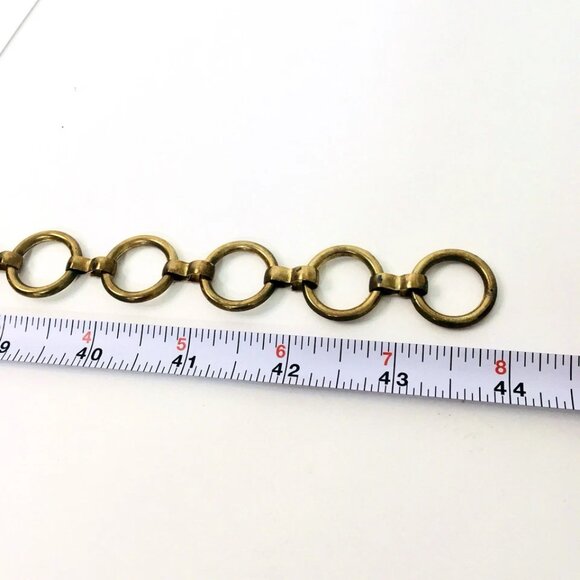 Vintage 90’s Heavy Multi Chain Gold & Silver Tone 44 Inch Link Statement Belt - Picture 9 of 9